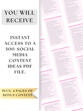 Load image into Gallery viewer, 500 Social Media Content Ideas For Beauty Brands
